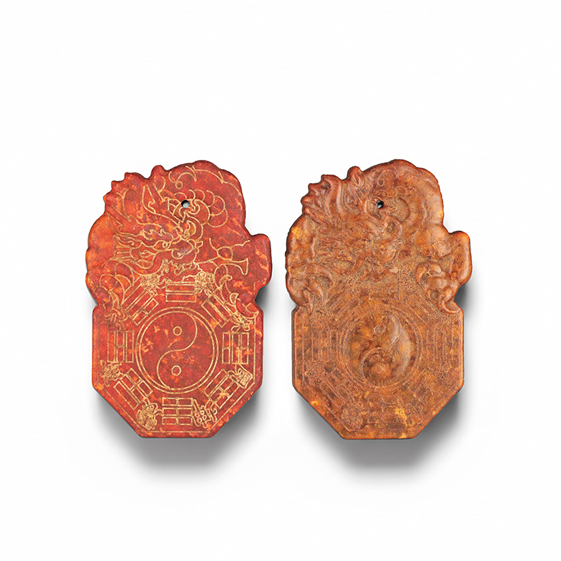 八卦青龍玉佩(1對)