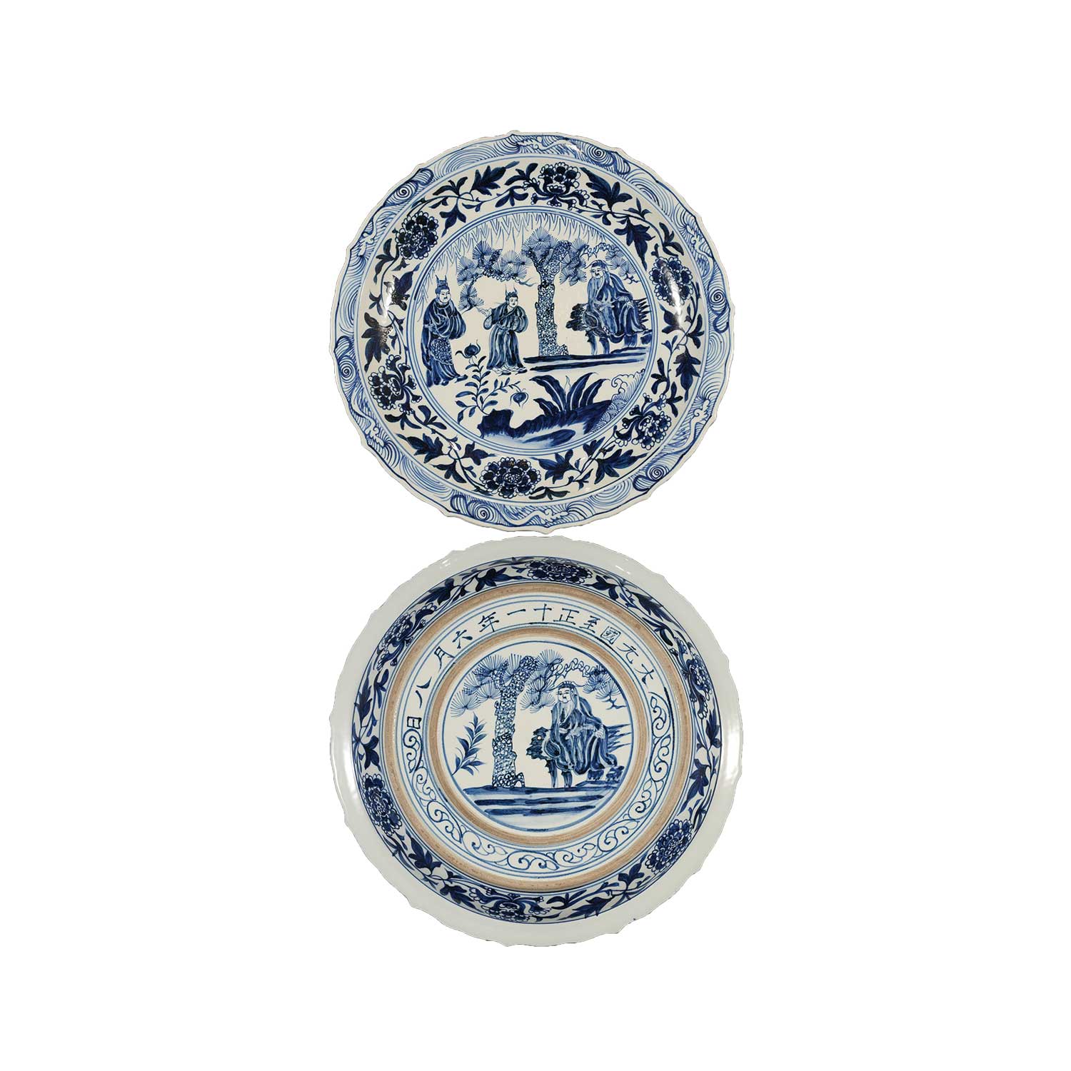 元青花人物大盤